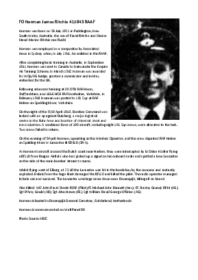 A preview of a PDF biography for Ritchie, Norman James